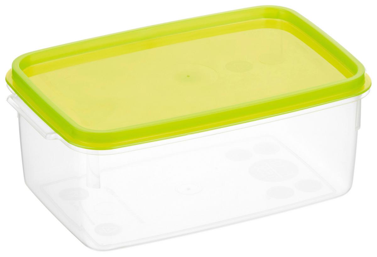 Frischhaltedose Flo ca. 500 ml Mikrowellengeeignet - Blau/Rot, KONVENTIONELL, Kunststoff (9.5/6.2/14cm)