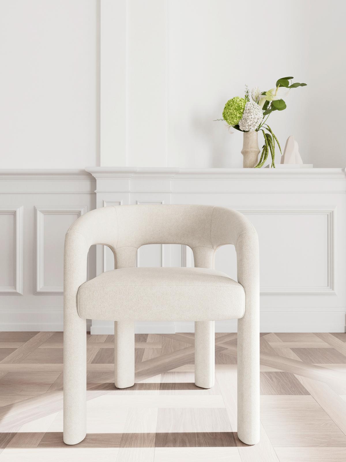 Židle s područkami Cole, béžová - béžová, Moderní, kov/textil (58/76/55cm) - MID.YOU