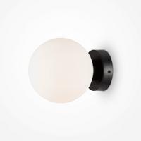 Wandleuchte Basic Form - Schwarz/Weiß, Trend, Glas/Metall (15/18cm) - MAYTONI