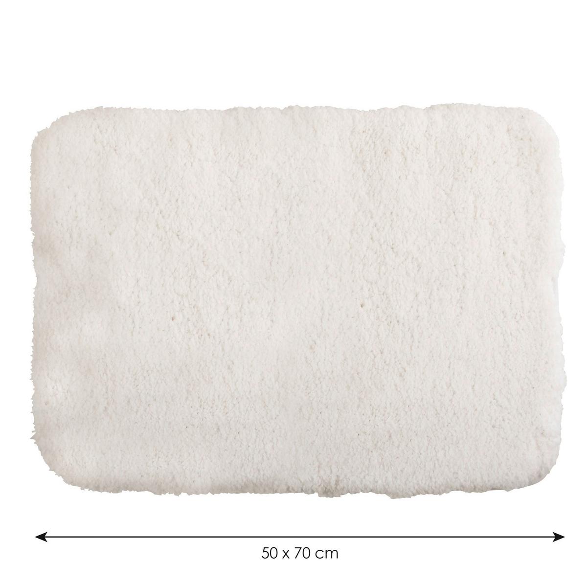 Badteppich Microfiber - Weiß, KONVENTIONELL, Textil (70/50cm) - Spirella
