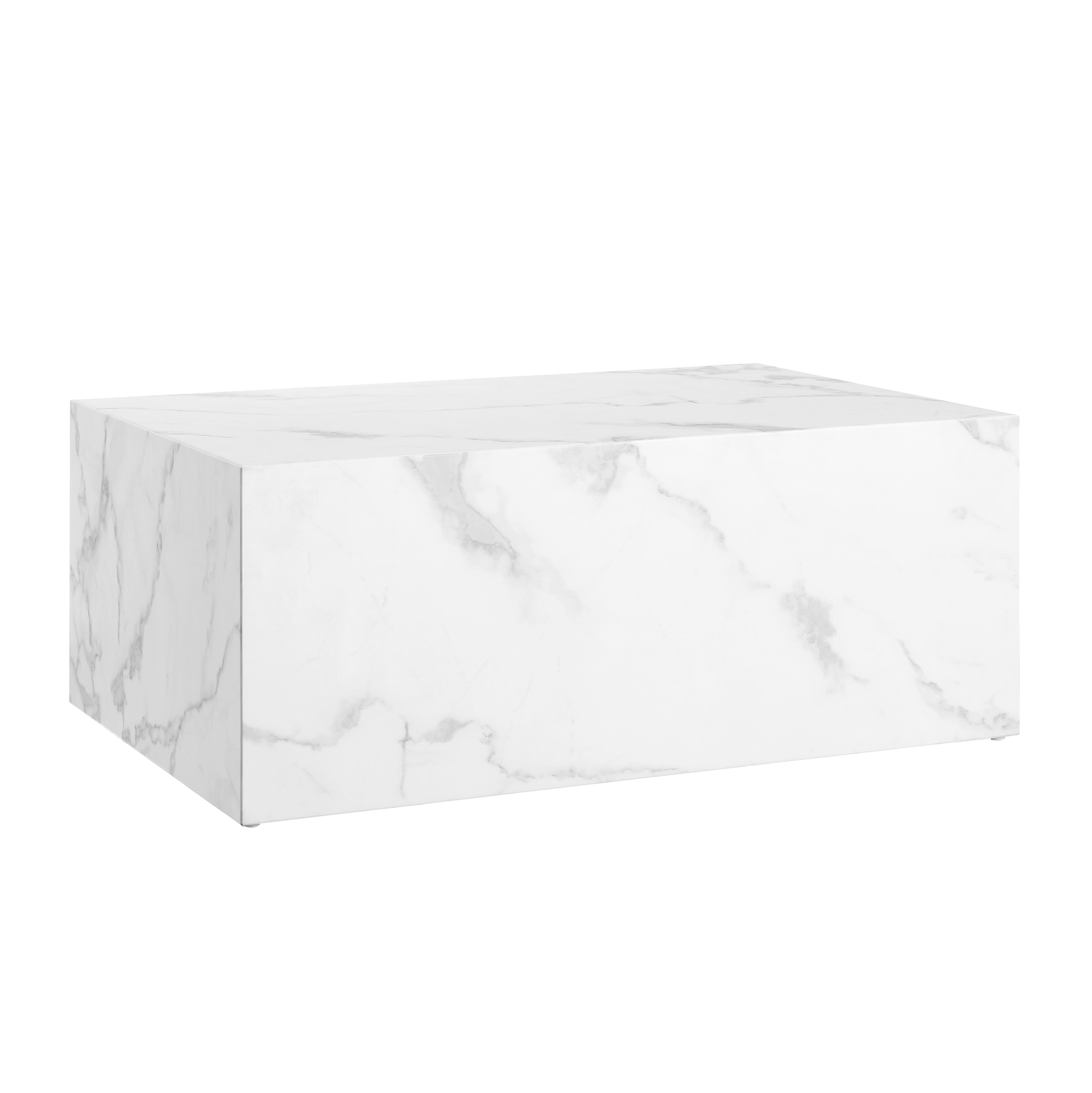 Couchtisch Weiß B: 60 Cm - Weiß, Design, Holzwerkstoff (90/60/35cm) - Livetastic