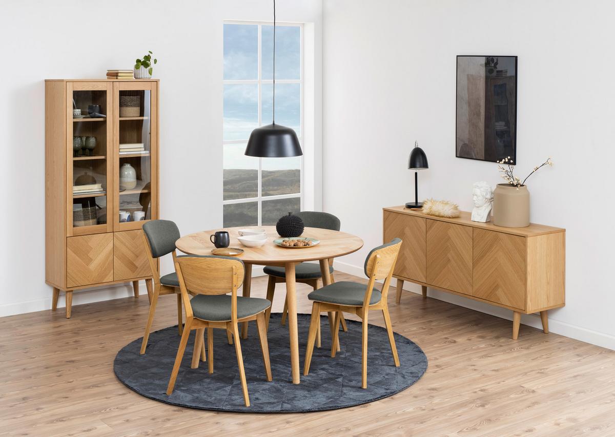 Esstisch Rund Nagano 120x75 cm Eiche Dekor - Eichefarben, KONVENTIONELL, Holz/Holzwerkstoff (120/120/75cm) - MID.YOU