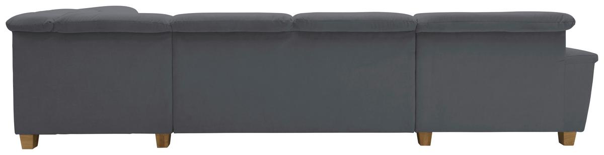 Wohnlandschaft Franzi Mit Schlaffunktion Dunkelgrau - Eichefarben/Dunkelgrau, KONVENTIONELL, Textil (170/352/214cm) - MID.YOU