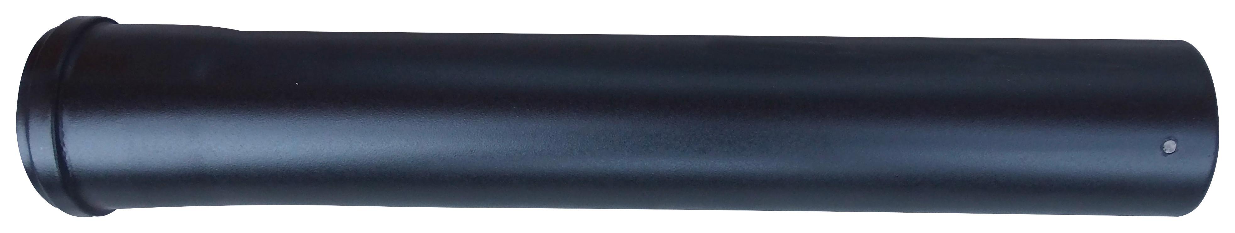 Ofenrohr Gerade Ø 8 cm L: 15 cm Schwarz Keramikbeschichtet - Schwarz, MODERN, Metall (8/15cm)