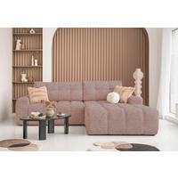 Ecksofa Lulu Rot S: 268x184cm - Rot/Schwarz, Design, Textil (268/184cm) - MID.YOU