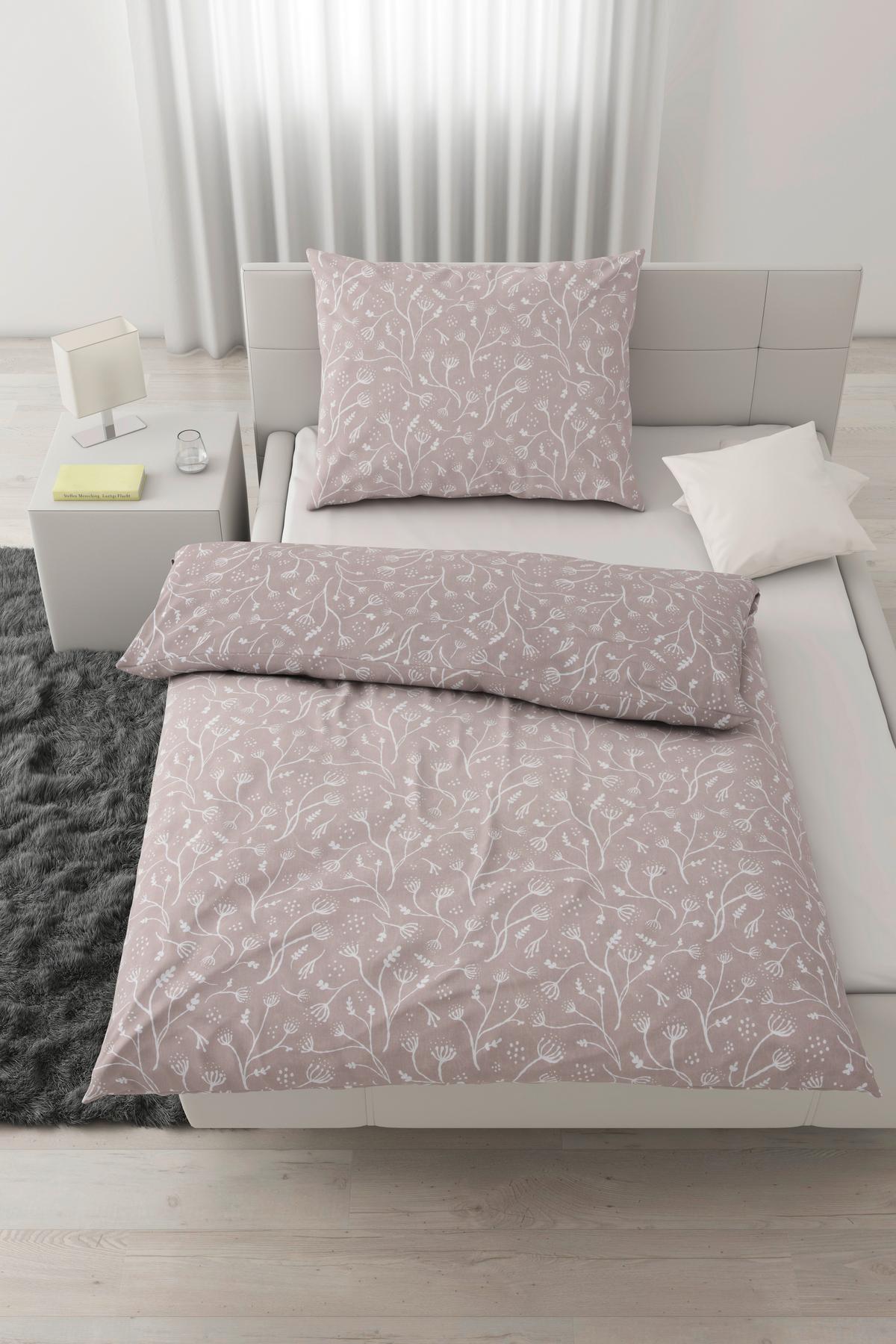 Posteľná bielizeň Frida, 70/90 140/200cm - piesková, Konventionell, textil (140/200cm) - Modern Living