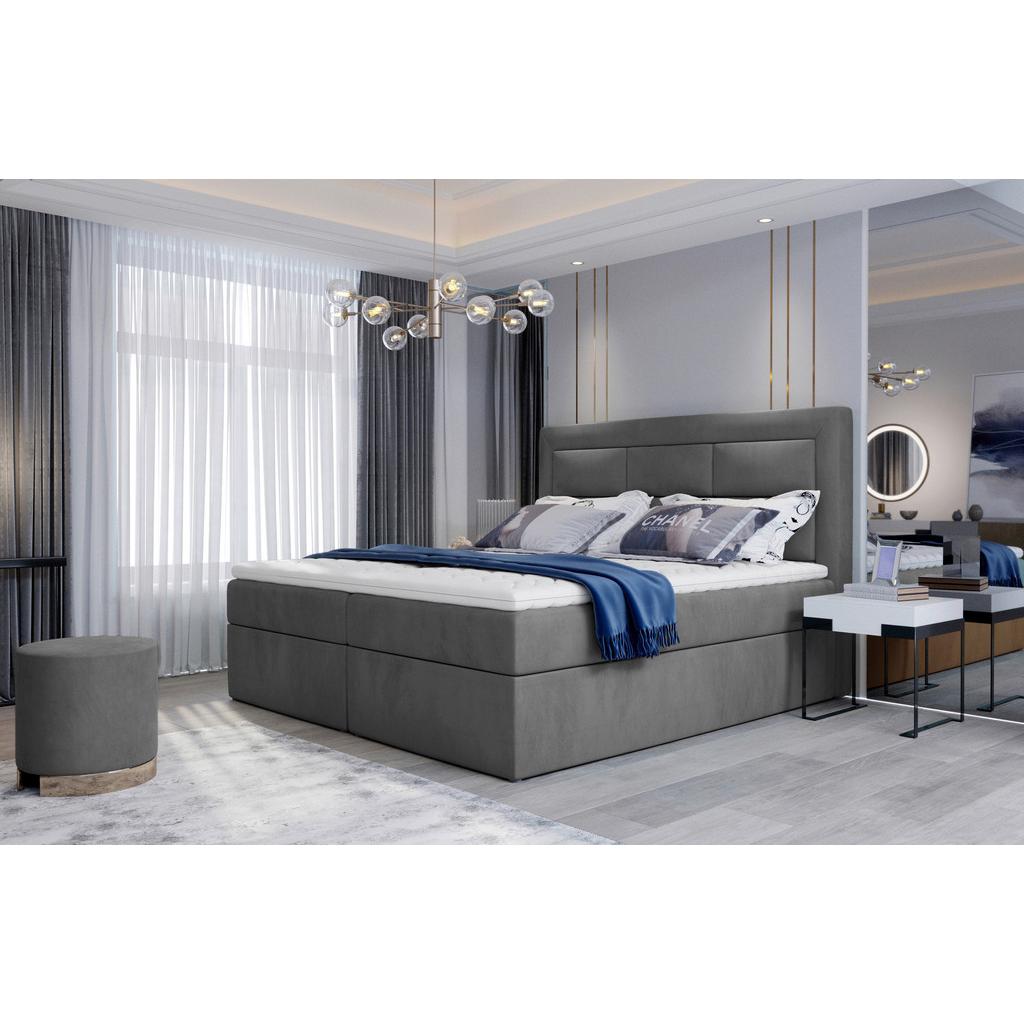 BOXBETT Vivre Grau LF: 180x200 cm