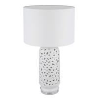 Tischleuchte 24144w - Weiß, KONVENTIONELL, Keramik/Textil (40/71cm) - Globo