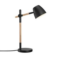 Tischleuchte Schwarz L: 33 cm - Schwarz, Design, Holz/Metall (33/15/42,7cm) - Nordlux
