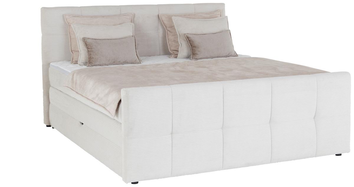 Tagesdecke Plaid Lea - Creme, KONVENTIONELL, Textil (222/126cm) - Luca Bessoni