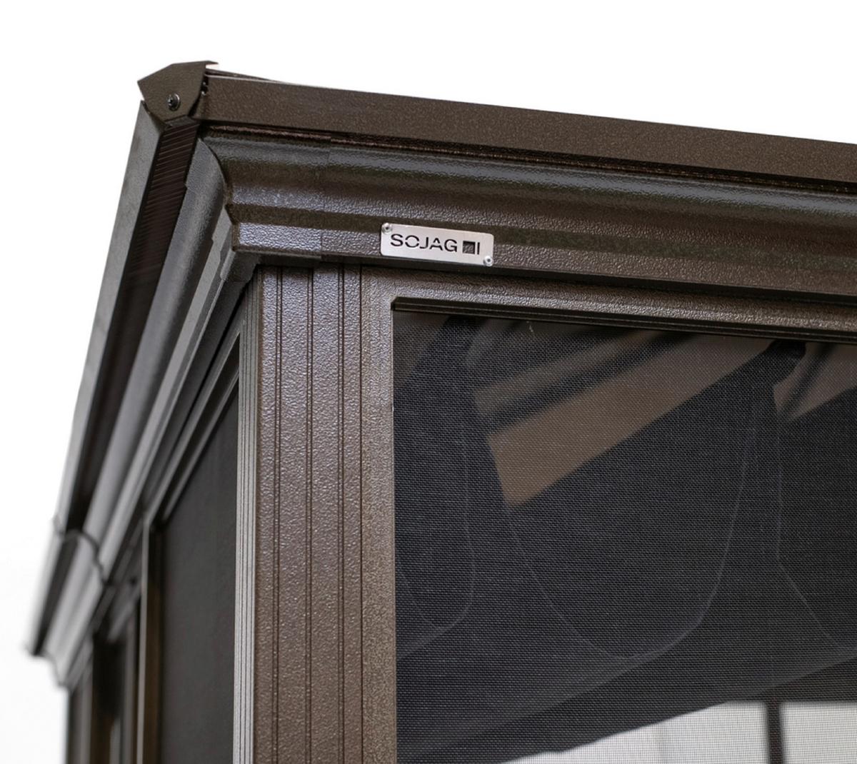 Pavillon Castel 362x297 cm Wetterfest - Bronzefarben, Basics, Kunststoff/Metall (362/283/297cm)