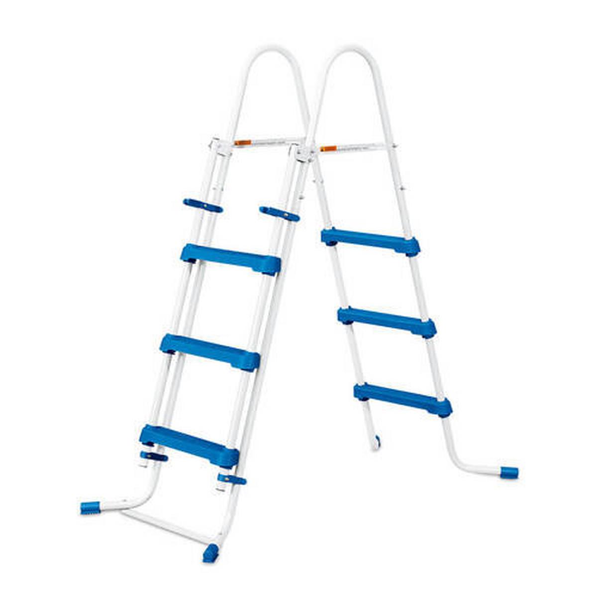 Aufstellpool Rund mit Leiter DM: 457 cm - Blau, KONVENTIONELL, Kunststoff (457/107cm)