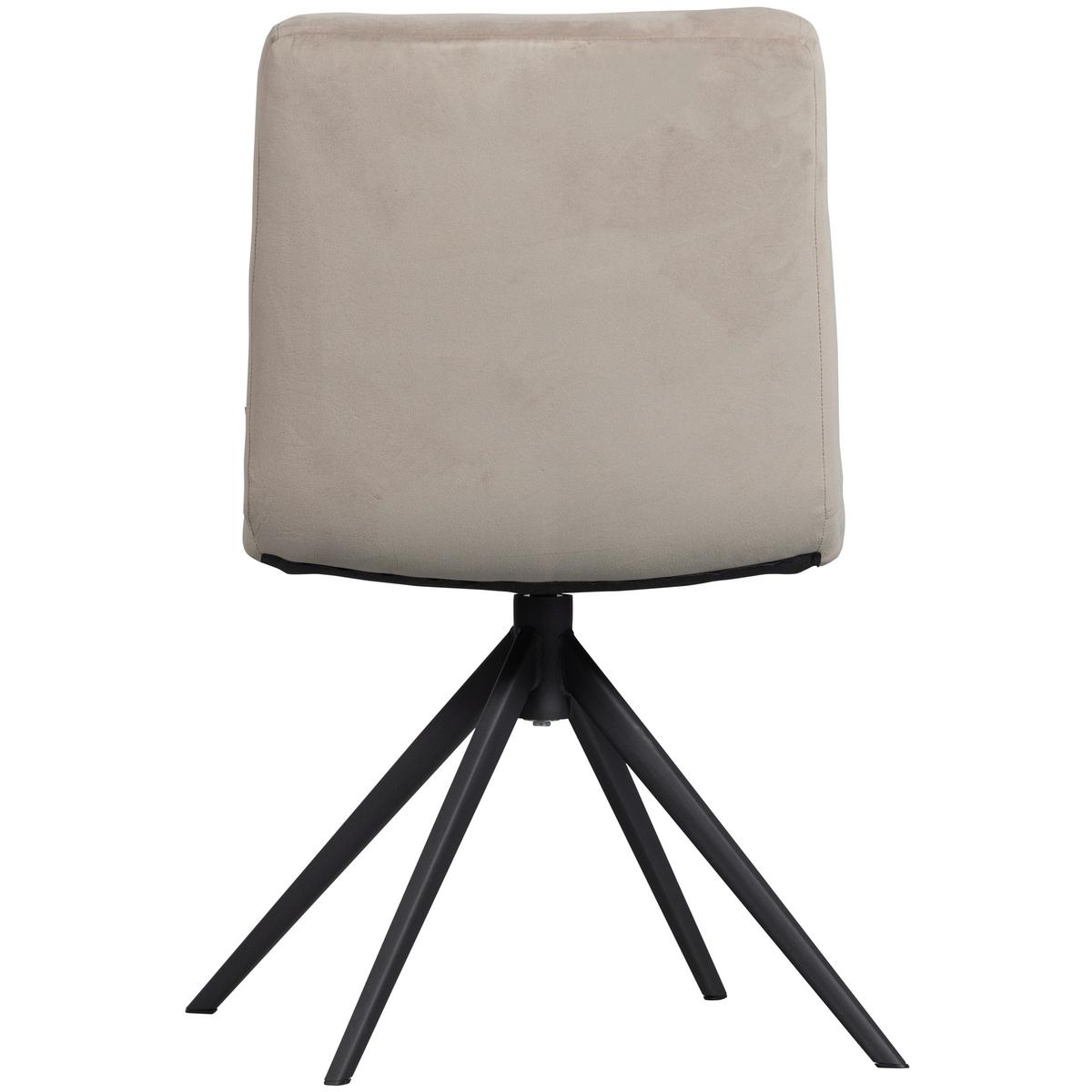Stuhl Vinny Sandfarben B: 48 Cm - Sandfarben/Schwarz, Design, Textil/Metall (48/80/45cm) - Livetastic