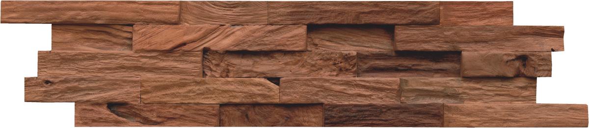 Wandverkleidung Teak Classic Sumatra Natur - Braun, Basics, Holz (61/15/2cm)