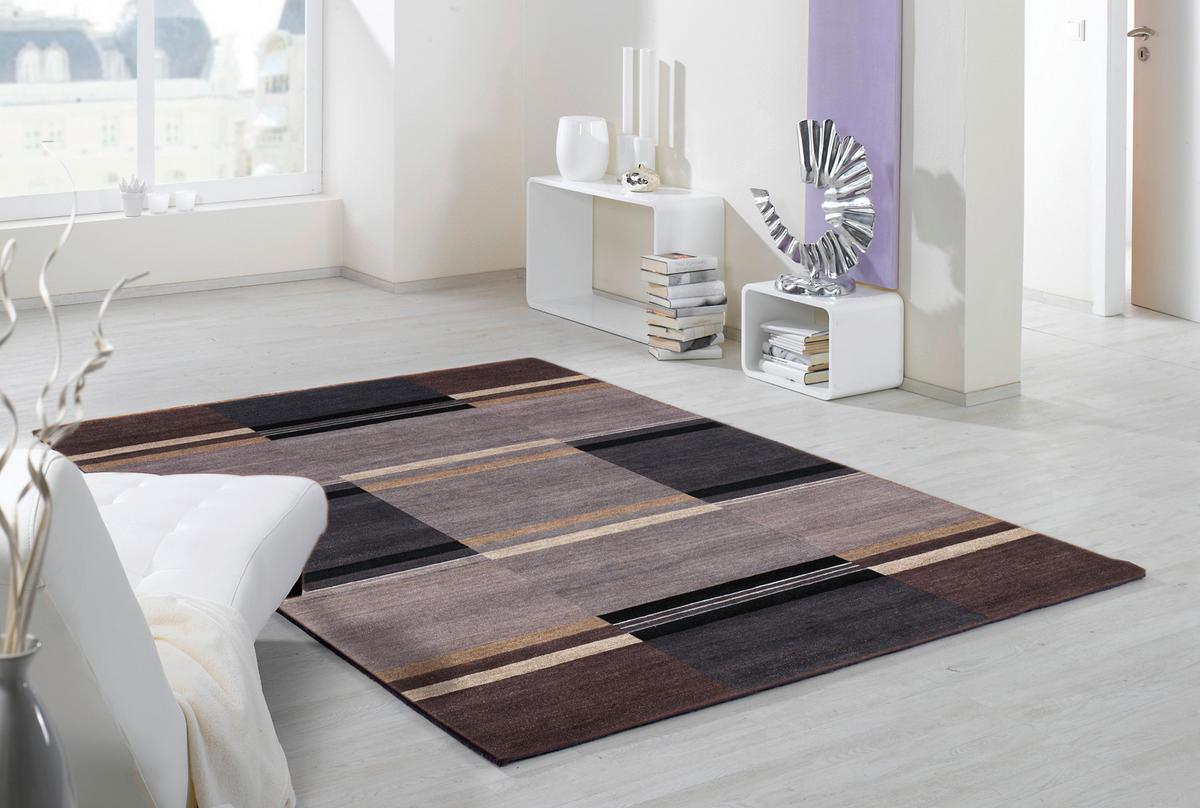 Orientalischer Webteppich dunkelgrau 140x200 cm - Dunkelgrau, Basics, Textil (140/200cm) - Cazaris