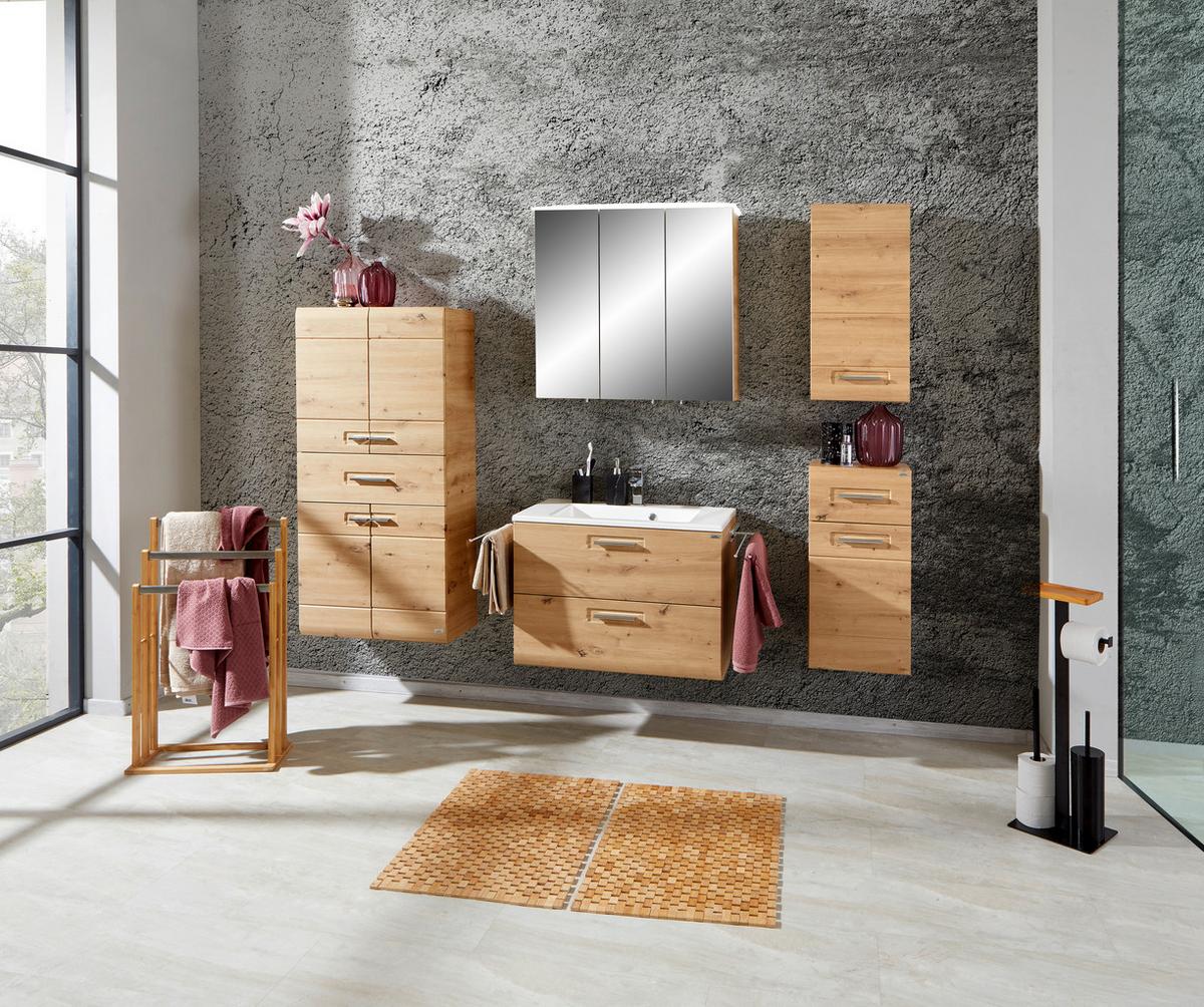 Badezimmer Avensis Eiche Dekor B: 170 cm - Eichefarben, MODERN, Holzwerkstoff (170/144/45cm) - Luca Bessoni