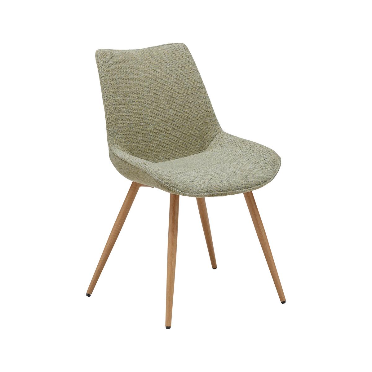 ŽIDLE LOU - barvy dubu/světle zelená, Moderní, kov/dřevo (52/84/60cm) - Mömax