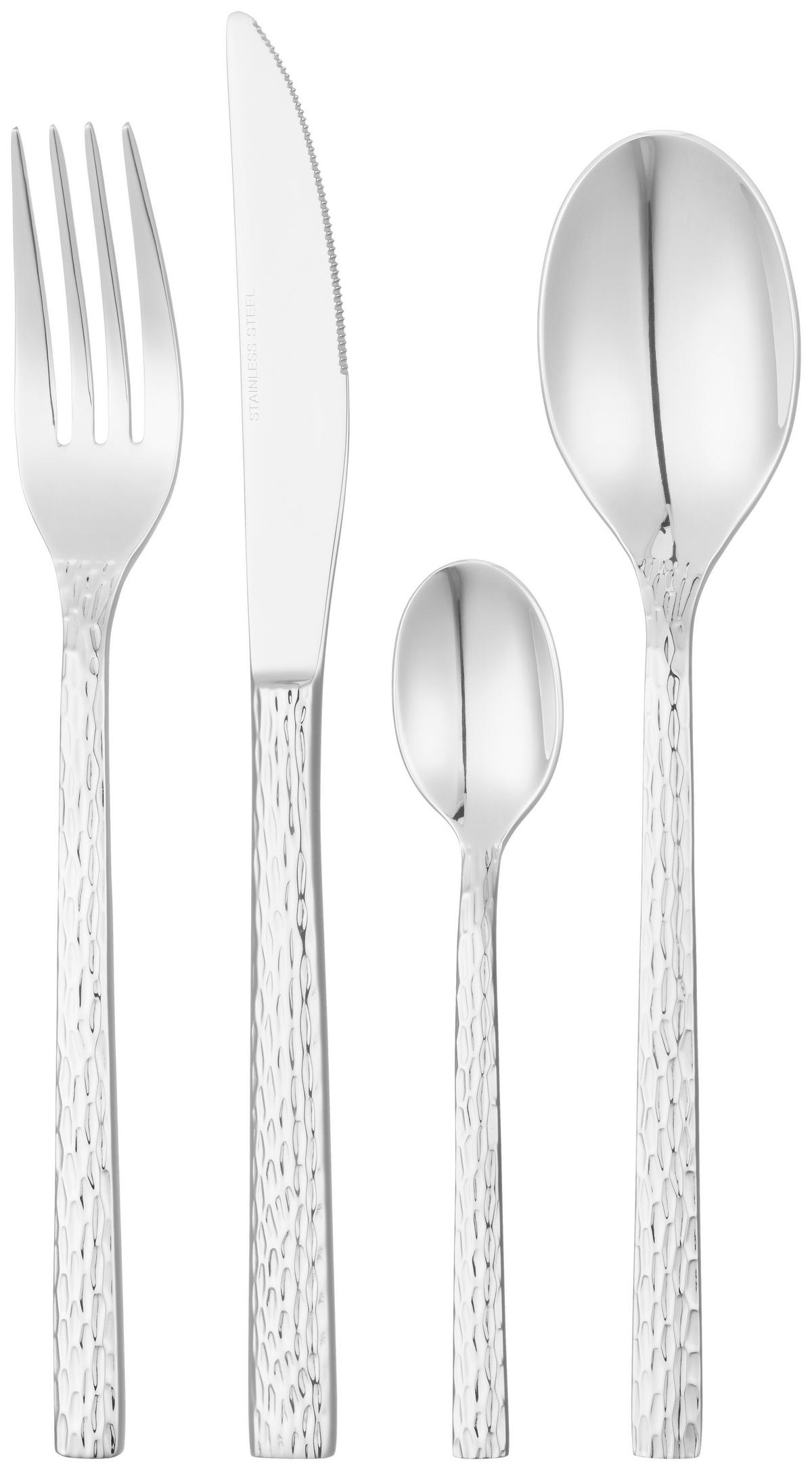 Besteckset Mike - Edelstahlfarben, MODERN, Metall - Luca Bessoni