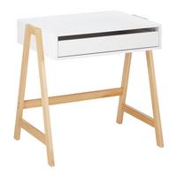 Psací stůl PINO - bílá/barvy borovice, Moderní, dřevo (60/45/60cm) - Bessagi Kids
