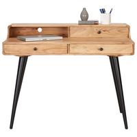 Písací stôl ALEXIA - čierna/farba akácie, Lifestyle, kov/drevo (115/60/90cm) - Mömax