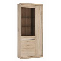 Vitrine Summer San Remo Eiche Dekor B: 86 Cm - Eiche San Remo, MODERN, Glas/Holzwerkstoff (86/196,5/40cm) - Modern Living