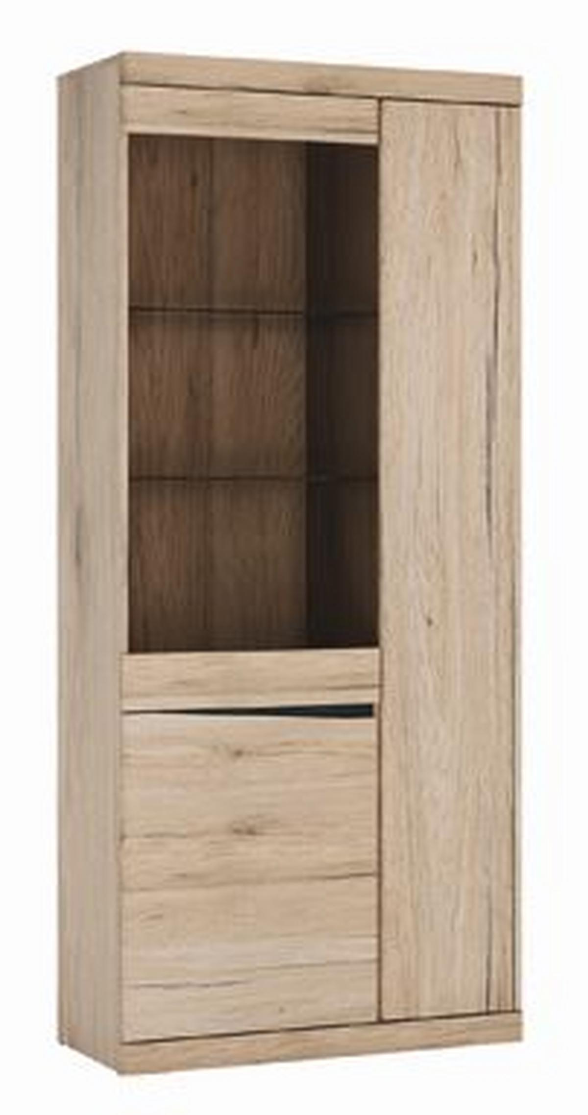 Vitrine Summer San Remo Eiche Dekor B: 86 Cm - Eiche San Remo, MODERN, Glas/Holzwerkstoff (86/196,5/40cm) - Modern Living
