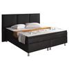Boxspringbett mit Topper & Bettkasten 180x200 Oslo - Silberfarben/Schwarz, KONVENTIONELL, Leder/Textil (180/200cm) - MID.YOU