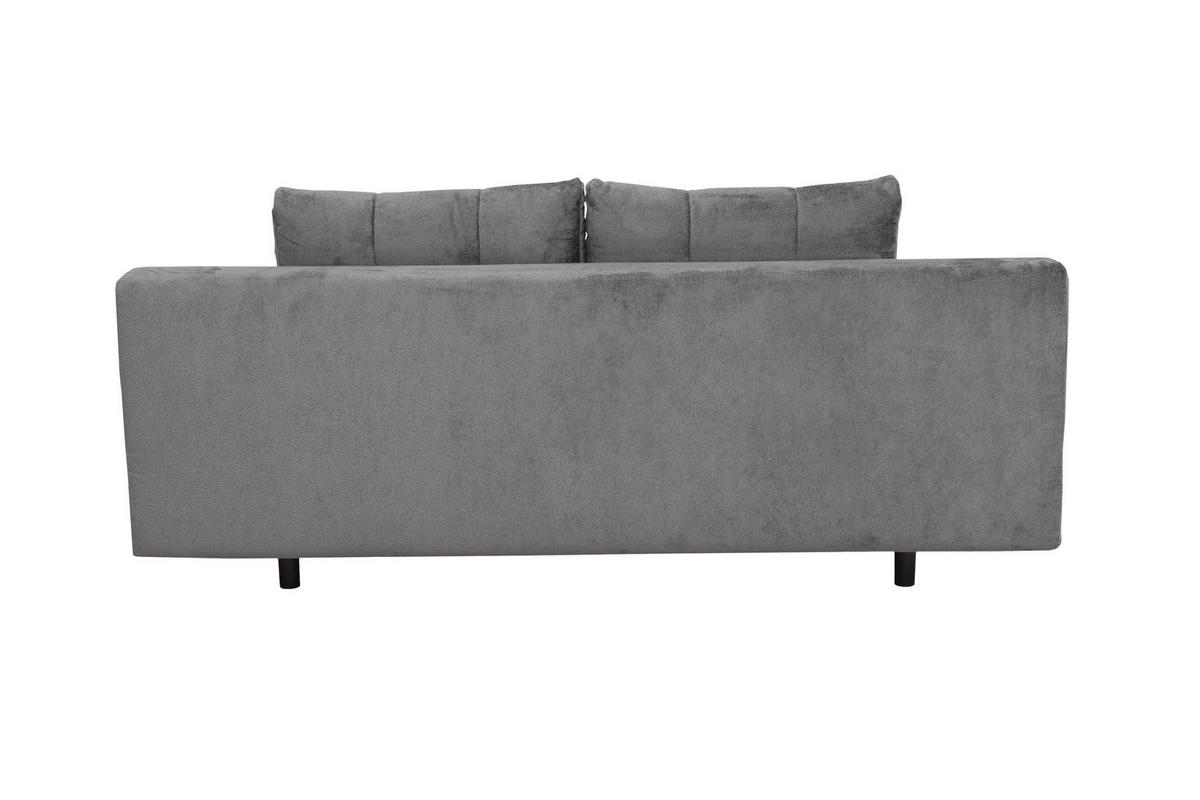 Schlafsofa Perla Graphitfarben B: 203 cm - Schwarz/Graphitfarben, KONVENTIONELL, Textil (203/94/96cm)