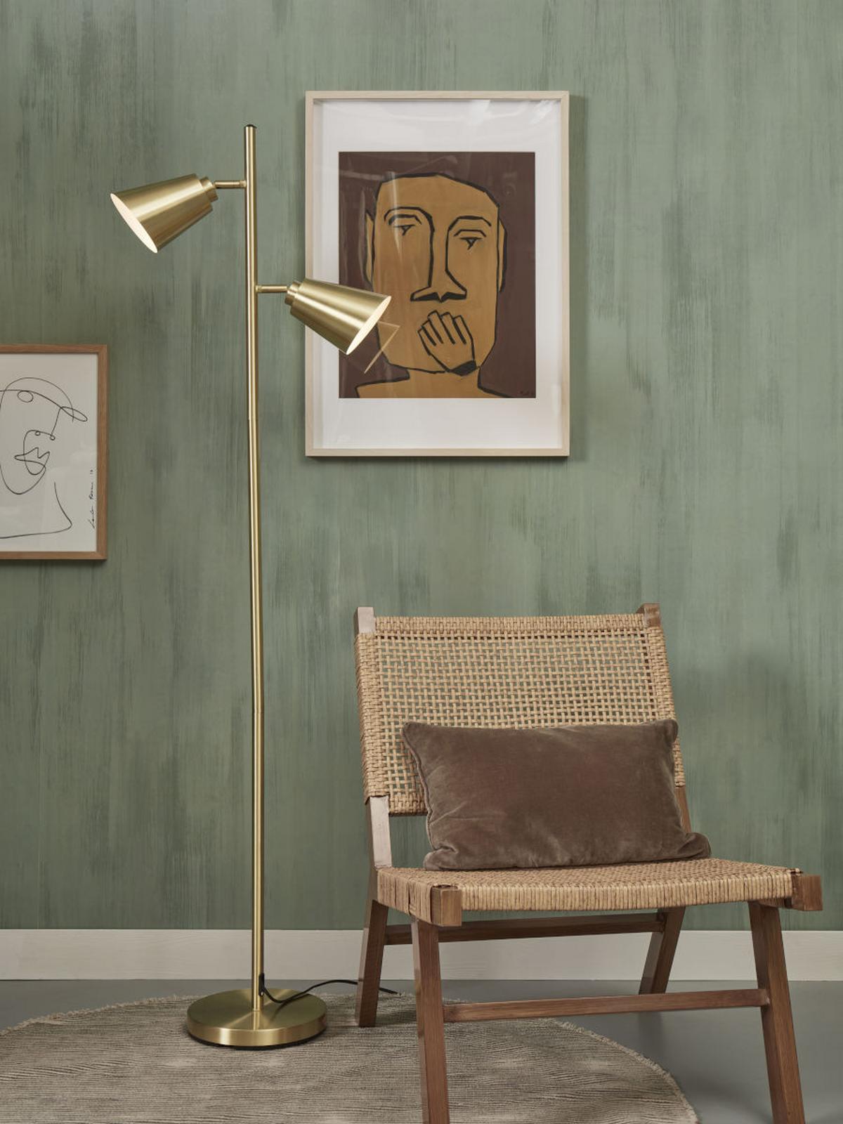 Stehlampe Bremen Goldfarben Mit Schalter - Goldfarben, Basics, Metall (25/162cm) - It's about Romi