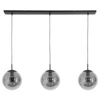 Pendelleuchte Bollique - Schwarz, Trend, Glas/Metall (25/40-150/120cm)