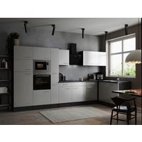 Eckküche Oliver Grau, Weiß S: 370x172 Cm - Weiß/Grau, Design, Holzwerkstoff (370/172cm) - Respekta