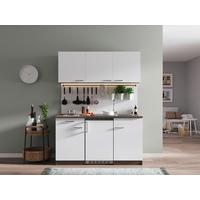 Miniküche Oliver Singleküche 150 cm - Eichefarben/Weiß, Basics, Holzwerkstoff - Respekta