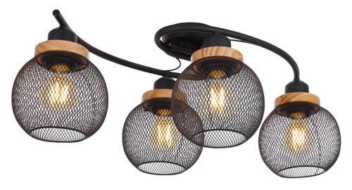 Deckenleuchte L: 60 Cm Aus Holz & Metall