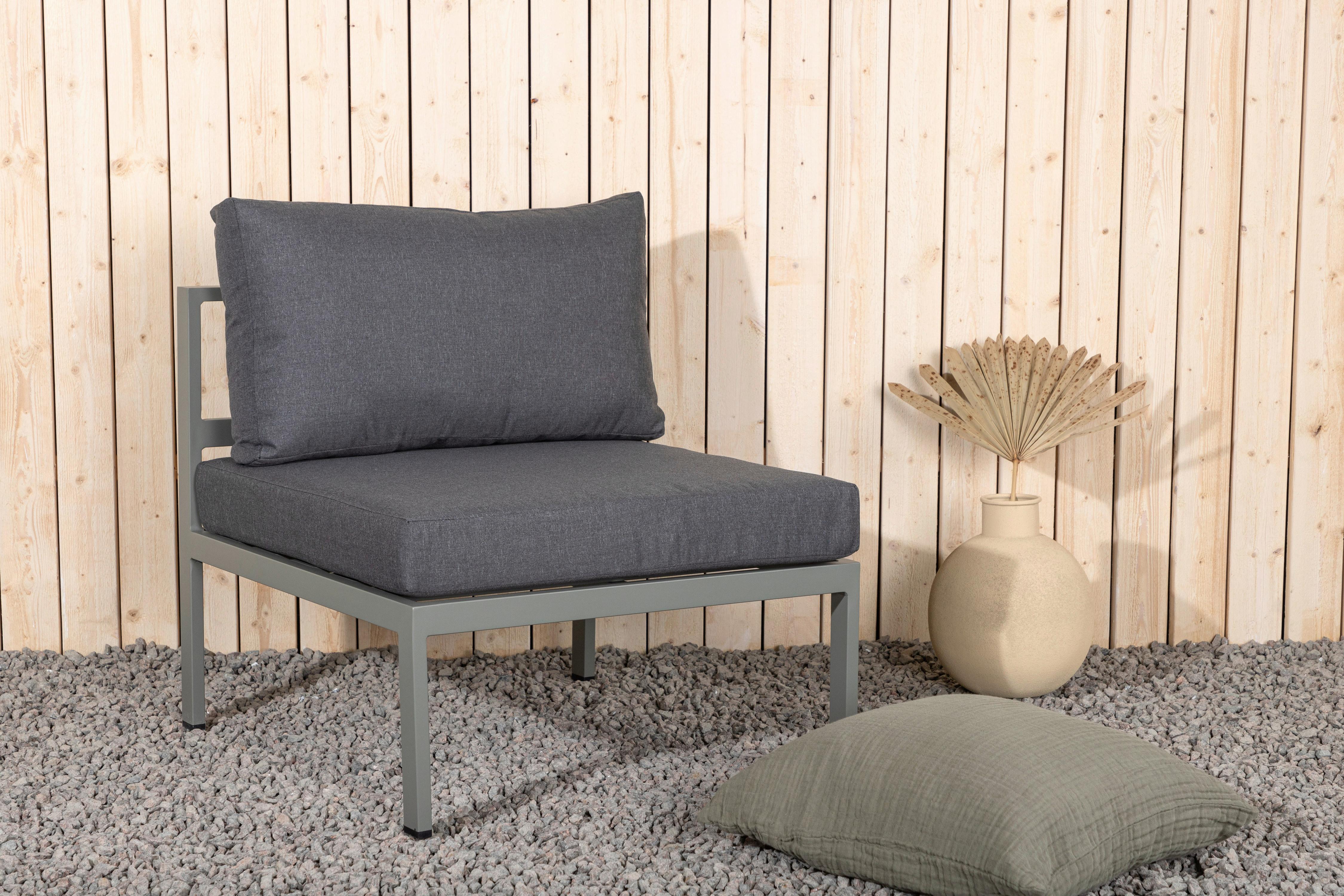 Loungesessel Copacabana - Pastellgrün/Grau, KONVENTIONELL, Metall (70/65/74cm) - Gardenson
