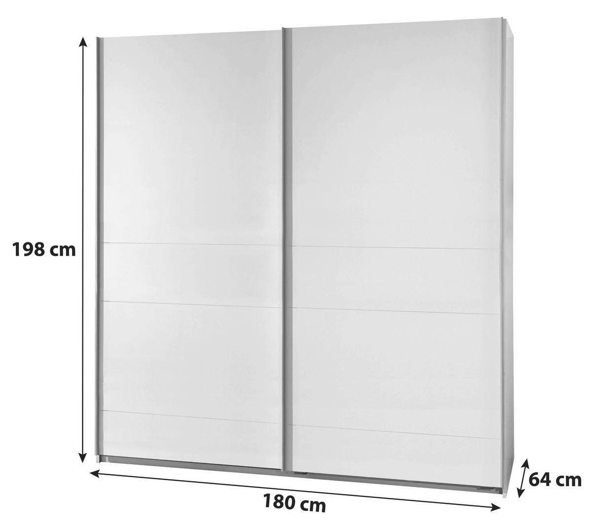 ganz Weiß Moderner in Schwebetürenschrank