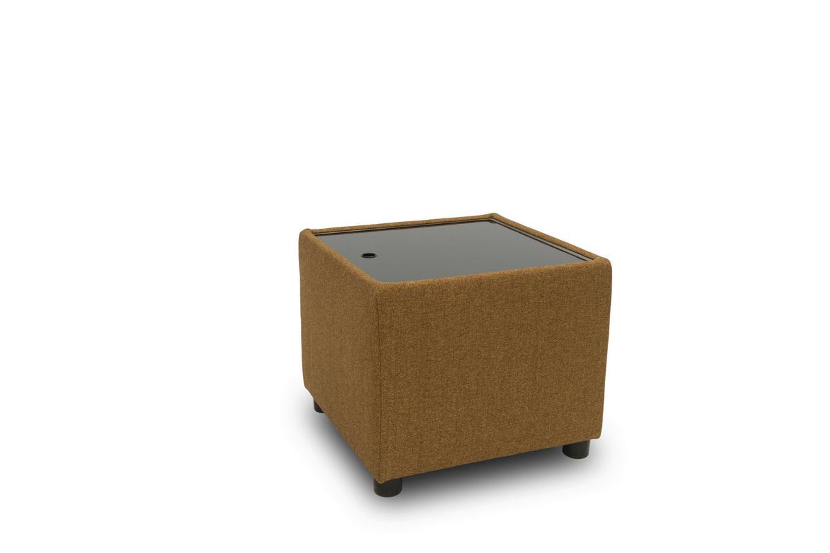 Hocker Looks IIi - Messingfarben/Schwarz, Design, Textil (45/47/45cm) - LOOKS by W.Joop
