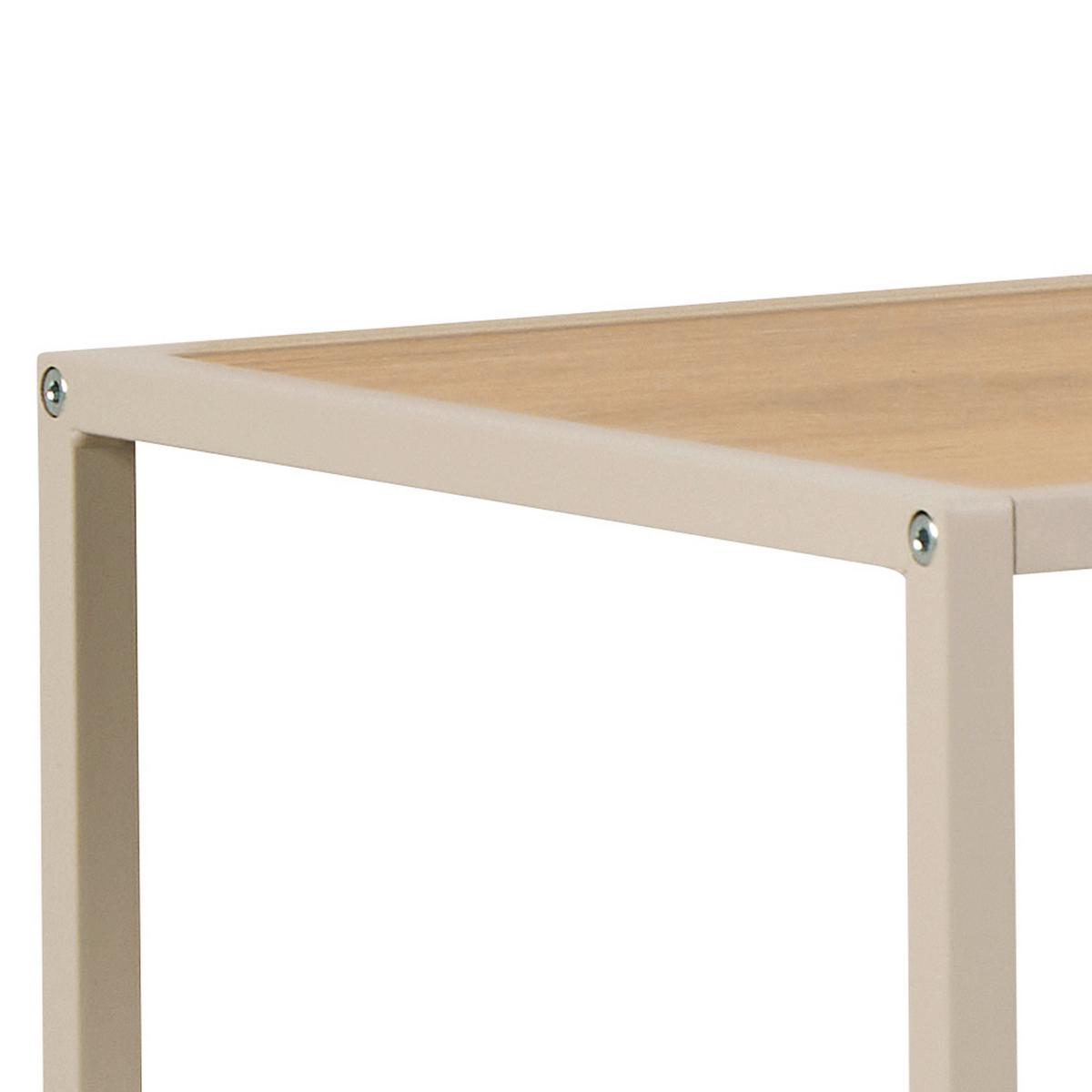 REGÁL SEAFORD - šedá/barvy dubu, Moderní, kov/kompozitní dřevo (114/78/35cm) - Bessagi