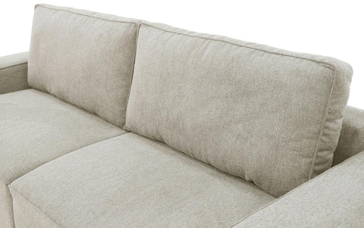Schlafsofa Josh - Beige/Schwarz, Basics, Textil (239/85/86cm) - MID.YOU