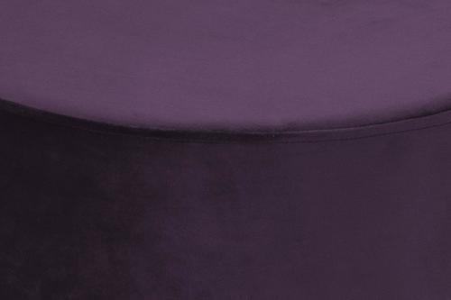 Hocker Nano Samt Violett/ Goldfarben H: 42 cm - Violett/Goldfarben, Basics, Holz/Holzwerkstoff (35/42cm) - Kayoom