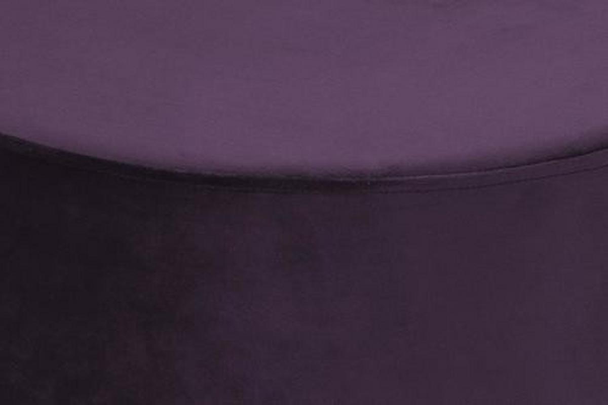 Hocker Nano Samt Violett/ Goldfarben H: 42 cm - Violett/Goldfarben, Basics, Holz/Holzwerkstoff (35/42cm) - Kayoom