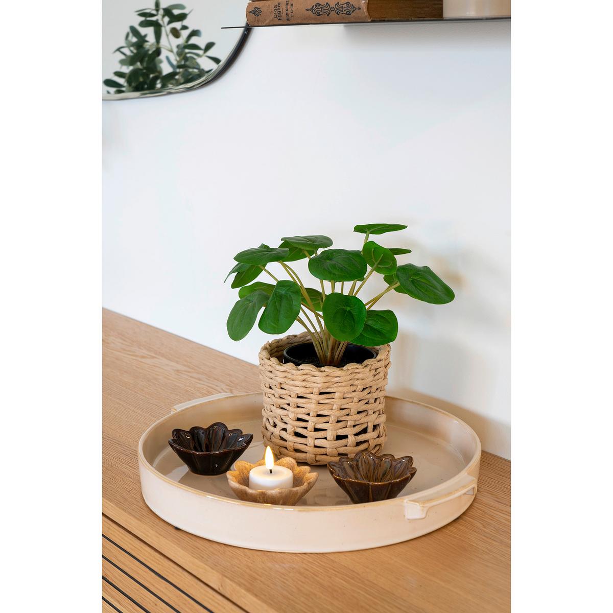 Serviertablett Tray Weiß B: 37 cm - Weiß, Design, Keramik (37/4.5/37cm)