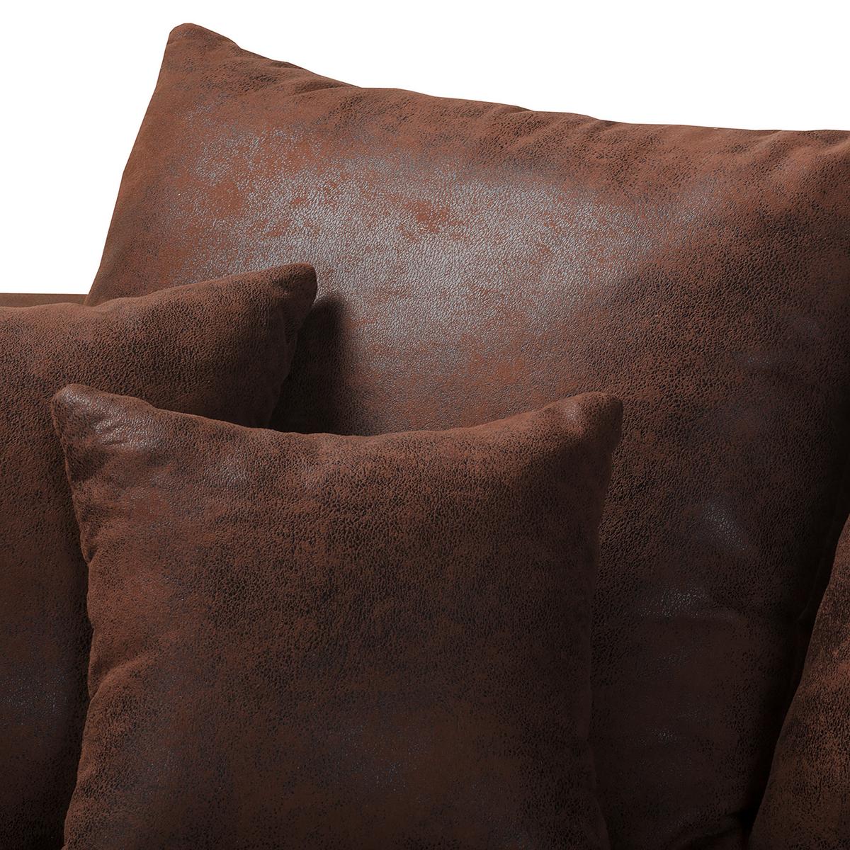 Bigsofa Naomi Dunkelbraun B: 284 Cm - Dunkelbraun/Schwarz, Design, Textil (284/94/148cm) - Livetastic