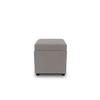 Hocker Looks IIi - Hellgrau/Schwarz, Design, Textil (45/47/45cm) - LOOKS by W.Joop