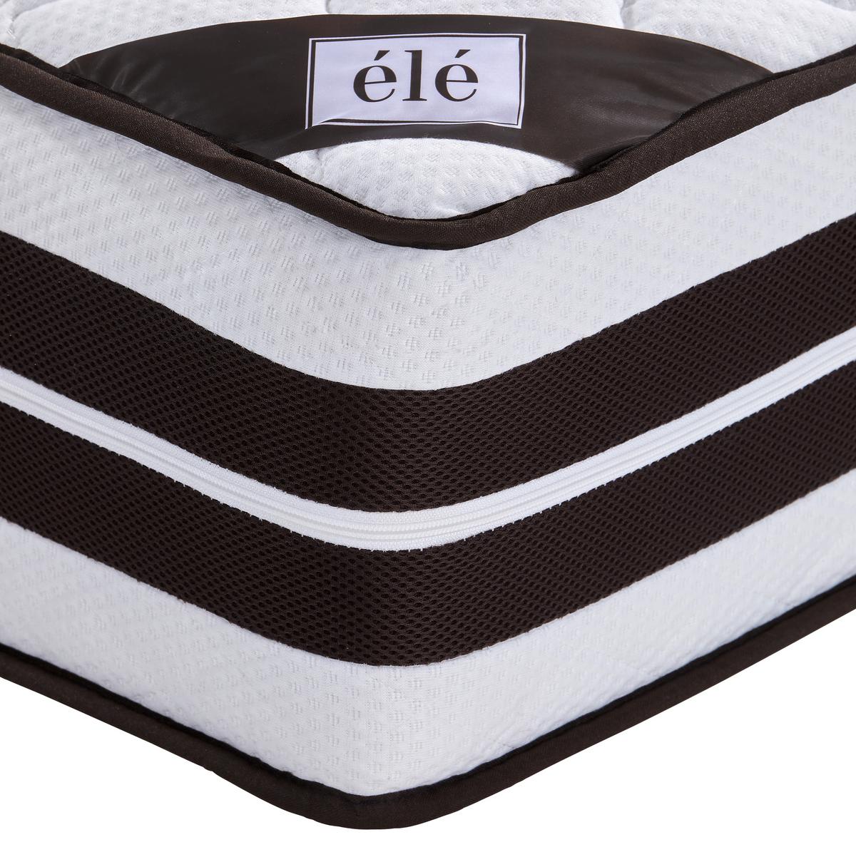 Taschenfederkernmatratze Cecile 180x200cm mittelfest - Weiß, Textil (180/200cm) - Ele