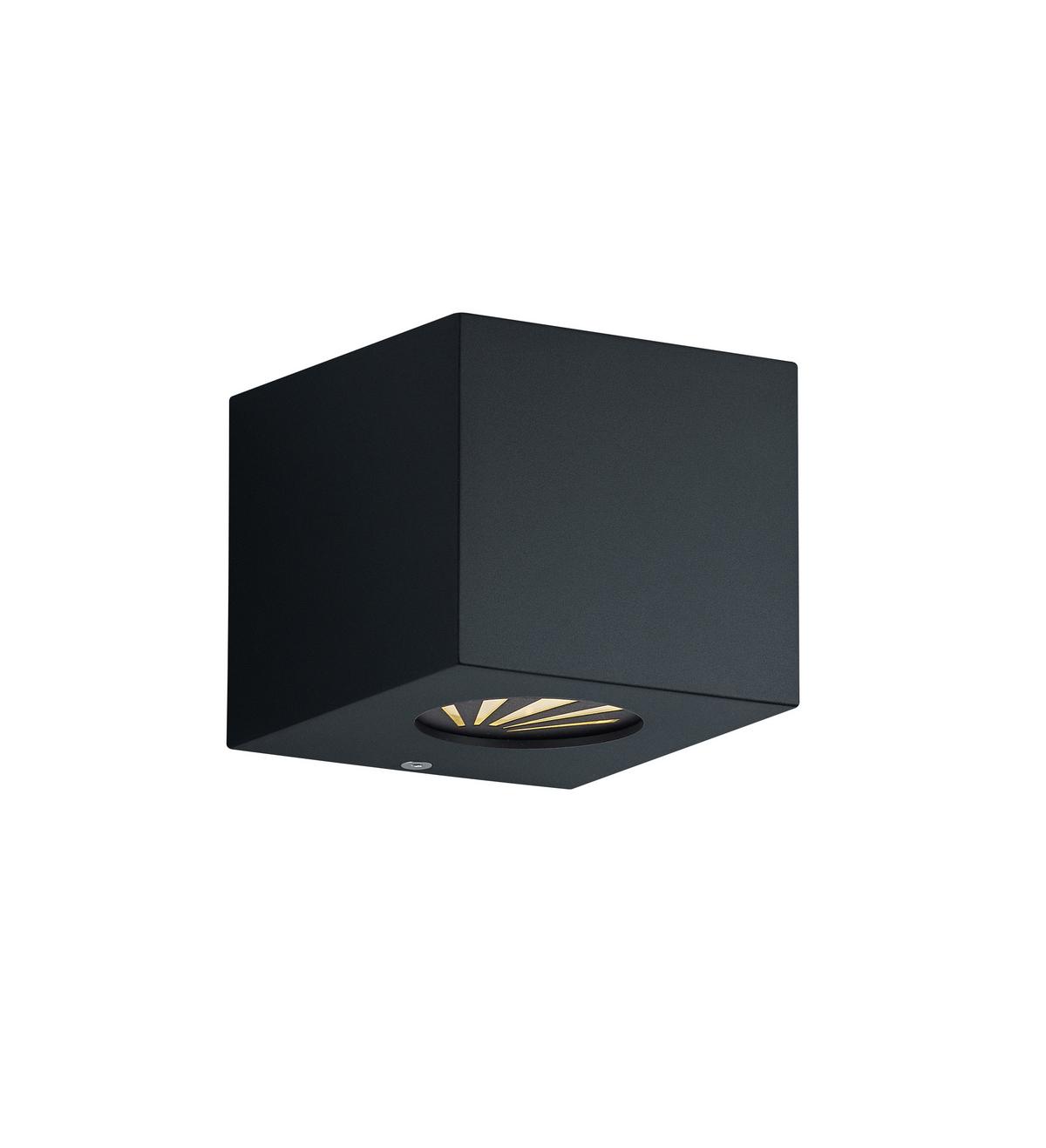 AUSSENWANDLEUCHTE LED, 3000K, warmweiß - Schwarz, Design, Kunststoff (9/10/10,5cm)