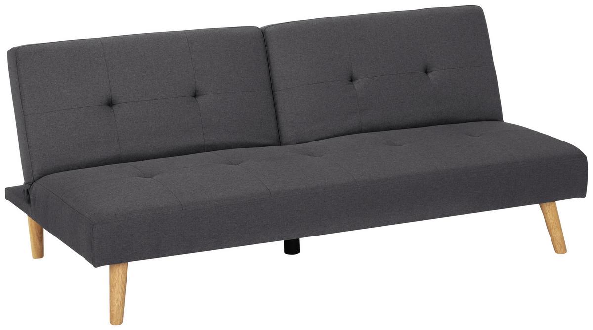 Schlafsofa Dunkelgrau Volos 178x88 cm - Dunkelgrau/Naturfarben, Basics, Textil (178/76/88cm) - MID.YOU