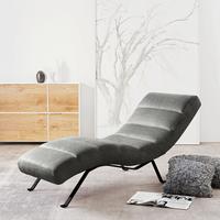 Relaxliege Swing Blick Grau B: 65 Cm - Schwarz/Grau, Design, Textil (65/65/171cm) - Livetastic