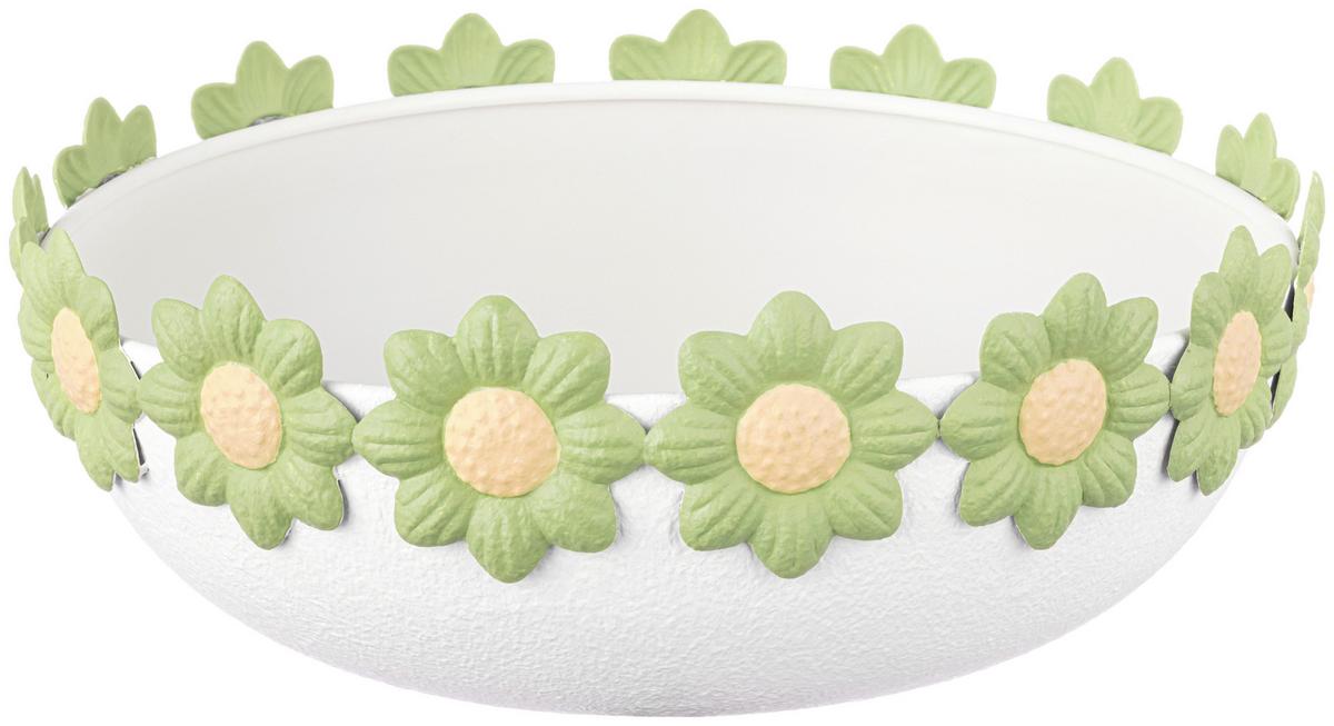 Dekoschale Veronika - Dunkelgelb/Weiß, KONVENTIONELL, Metall (25,5/10cm) - Luca Bessoni