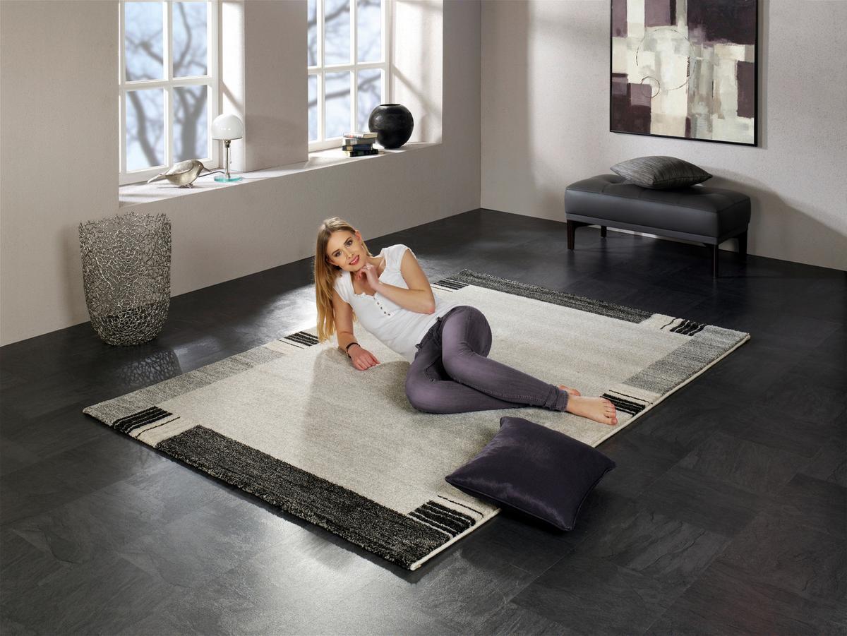 Webteppich Palazzo Lobo Grau 240x290 cm - Grau, KONVENTIONELL, Textil (240/290cm) - Novel