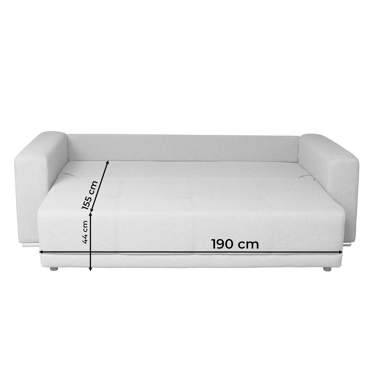 Schlafsofa Berna - Chromfarben/Schwarz, Design, Textil (238/77/108cm) - P & B
